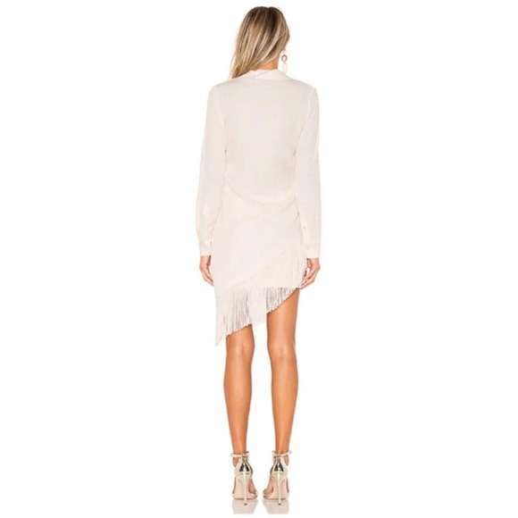 $328 L'ACADEMIE SILKY FRINGE ROYCE DRESS LPA FOR LOVE LEMONS STONE COLD FOX BOHO - Picture 6 of 15